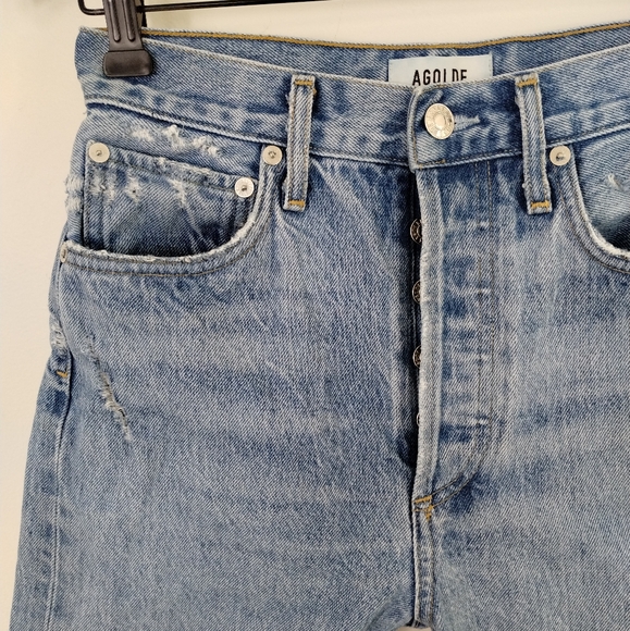 AGOLDE Ultra High Waist Relaxed Jeans Blue Size 23 - Picture 4 of 13